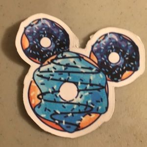 Mickey Mouse shaped doughnut sticker